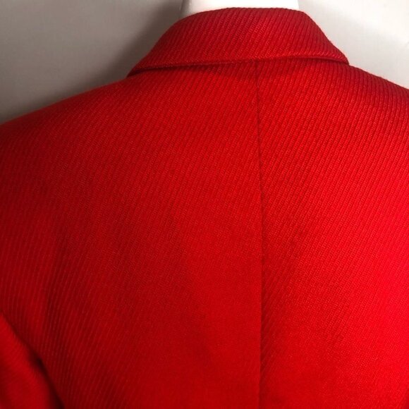Size 4 Evan Picone Red Wool Blazer Jacket - Picture 7 of 9